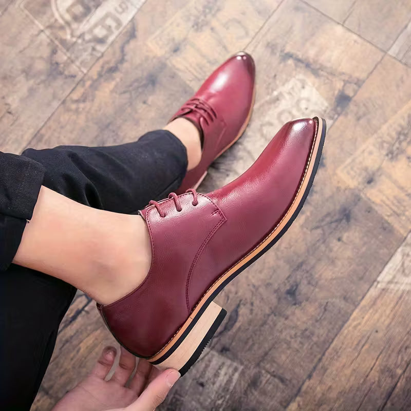 Zapatos Casuales de Cuero Transpirables para Hombre