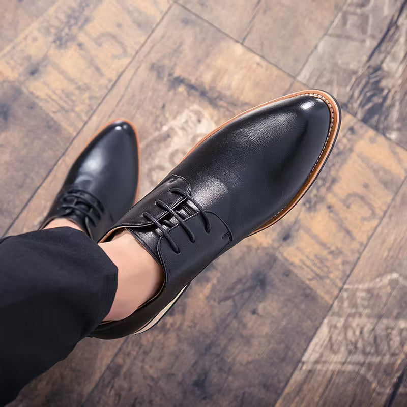 Zapatos Casuales de Cuero Transpirables para Hombre