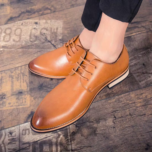 Zapatos Casuales de Cuero Transpirables para Hombre