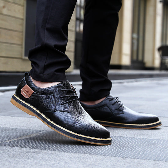 Zapatos de Vestir de Cuero Casual para Hombre - Estilo Británico
