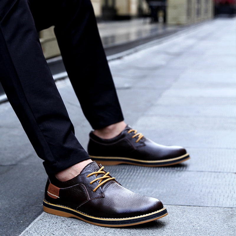 Zapatos de Vestir de Cuero Casual para Hombre - Estilo Británico
