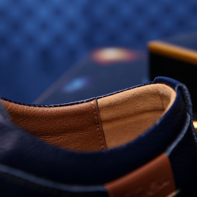 Zapatos de Vestir de Cuero Casual para Hombre - Estilo Británico