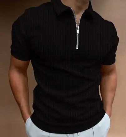 Camiseta de Rayas con Cremallera POLO para Hombre